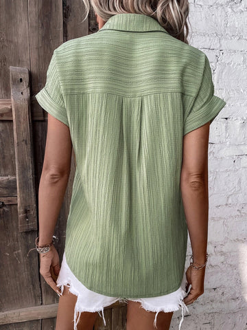 EMERY ROSE Batwing Sleeve Button Front Shirt