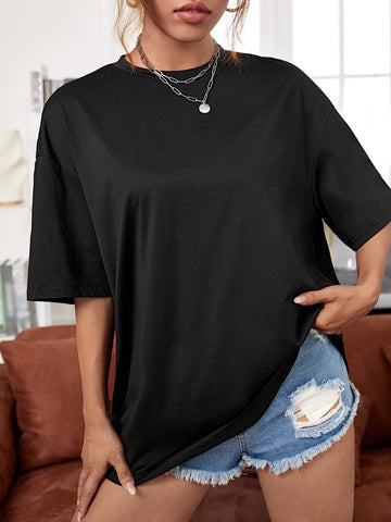 Wings Print Drop Shoulder Tee