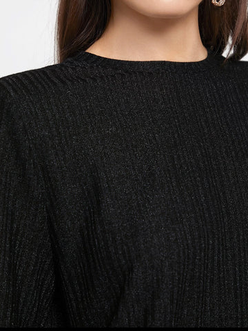 BIZwear Solid Rib-knit Tee