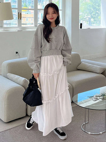 DAZY High Waist Frill Trim Skirt