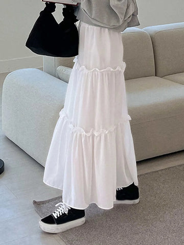 DAZY High Waist Frill Trim Skirt