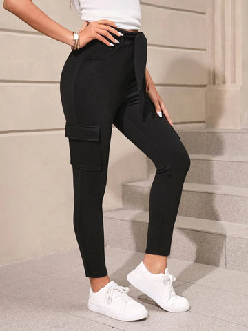 EMERY ROSE High Waist Flap Pocket Leggings
