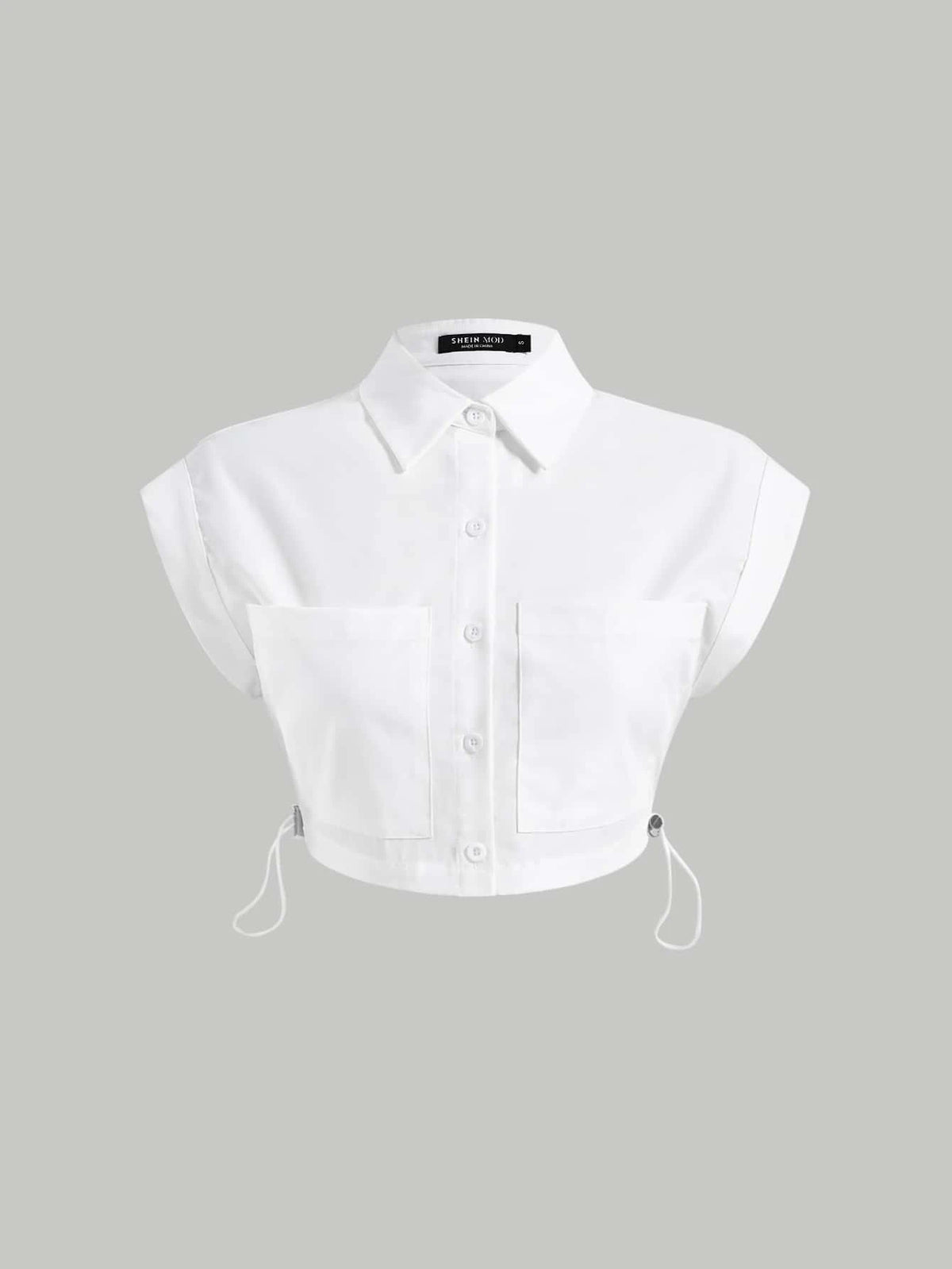 MOD Dual Pocket Batwing Sleeve Crop Shirt