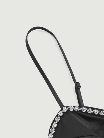 MOD Rhinestone Trim Heart Cami Top & Skirt Set