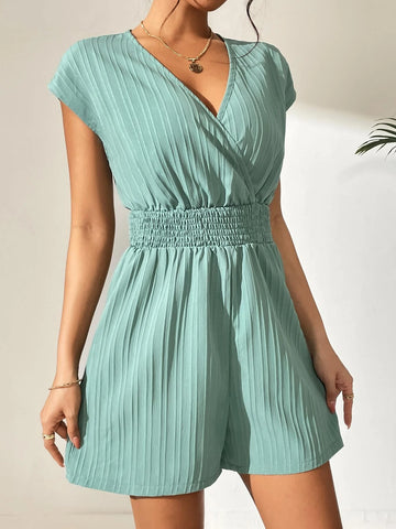 Surplice Neck Batwing Sleeve Romper