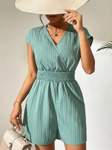 Surplice Neck Batwing Sleeve Romper