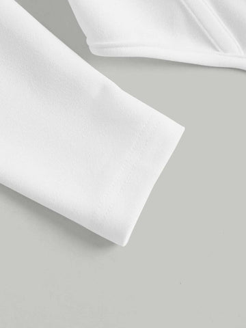 MOD Gigot Sleeve Ruched Bustier Bandana Hem Crop Top