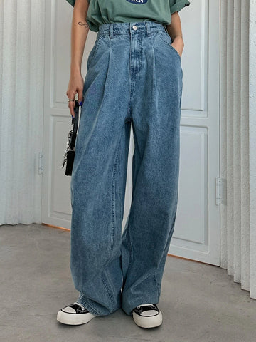 DAZY High Waist Straight Leg Jeans