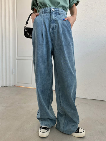 DAZY High Waist Straight Leg Jeans