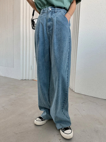 DAZY High Waist Straight Leg Jeans