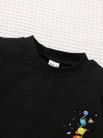Baby Planet & Astronaut Print Tee