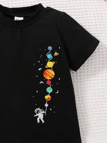 Baby Planet & Astronaut Print Tee