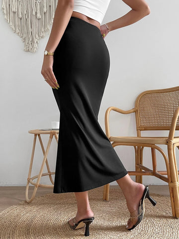 High Waist Mermaid Hem Skirt