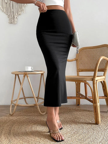 High Waist Mermaid Hem Skirt