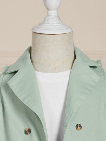 Baby Double Breasted Vest Blazer & Shorts & Tee