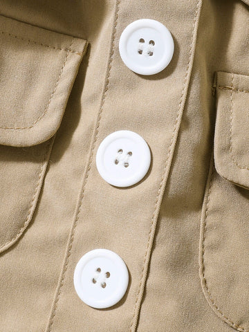 Baby 2 In 1 Button Detail Belted Cami Dress