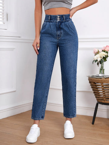 Slant Pocket Mom Fit Jeans