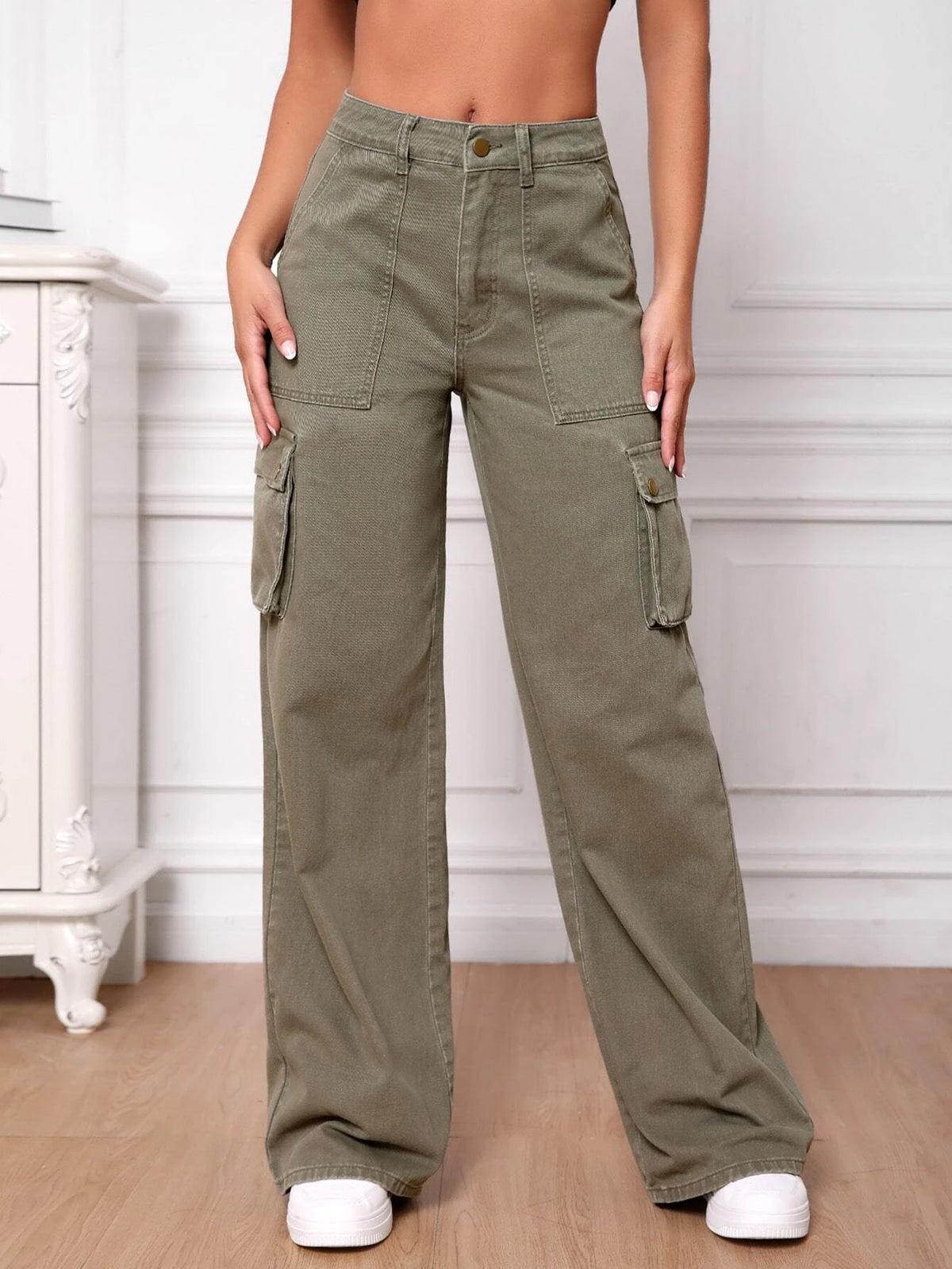 Tall Flap Pocket Cargo Jeans