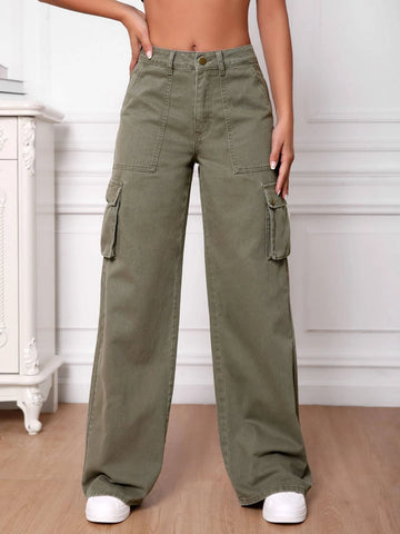 Tall Flap Pocket Cargo Jeans