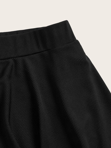 Tie Front Asymmetrical Hem Leggings