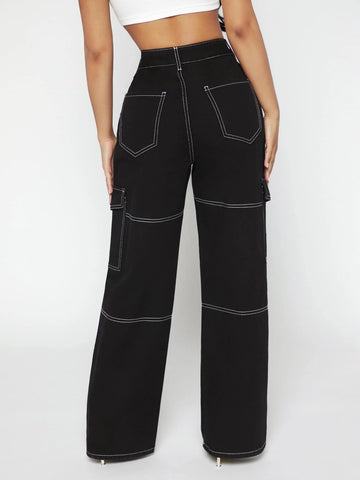 SXY Flap Pocket Whip Stitch Jeans