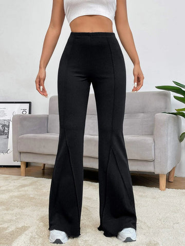 Seam Front Flare Leg Pants