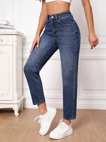 High Waist Mom Fit Jeans