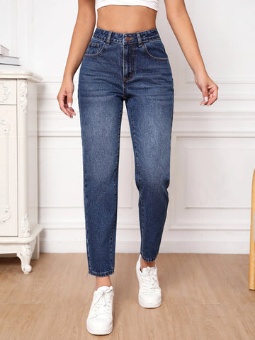 High Waist Mom Fit Jeans
