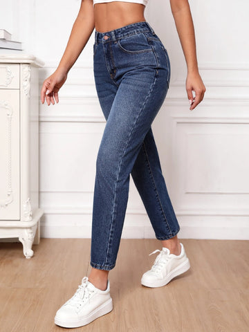High Waist Mom Fit Jeans