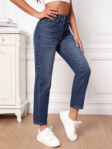 High Waist Mom Fit Jeans
