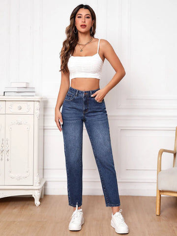 High Waist Mom Fit Jeans