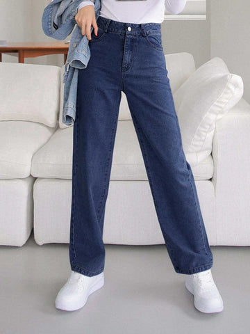 DAZY High Waisted Straight Leg Jeans