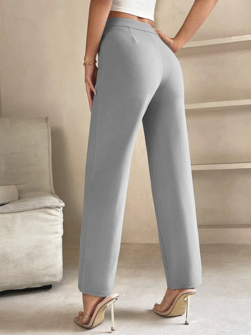 PETITE High Waist Seam Detail Pants