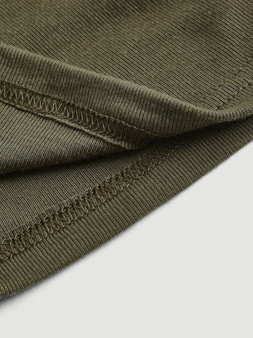 MOD Solid Drawstring Side Crop Tee