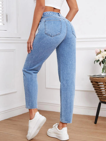 High Waist Mom Fit Jeans