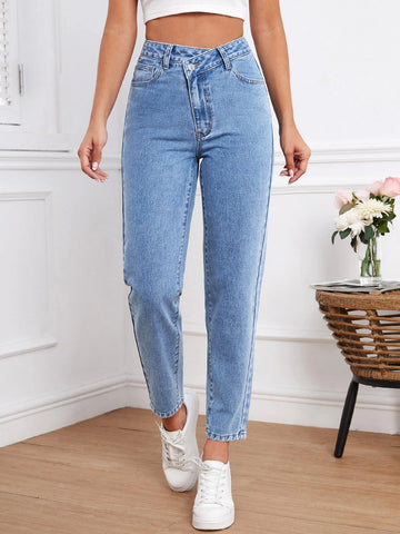 High Waist Mom Fit Jeans