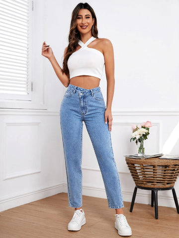 High Waist Mom Fit Jeans