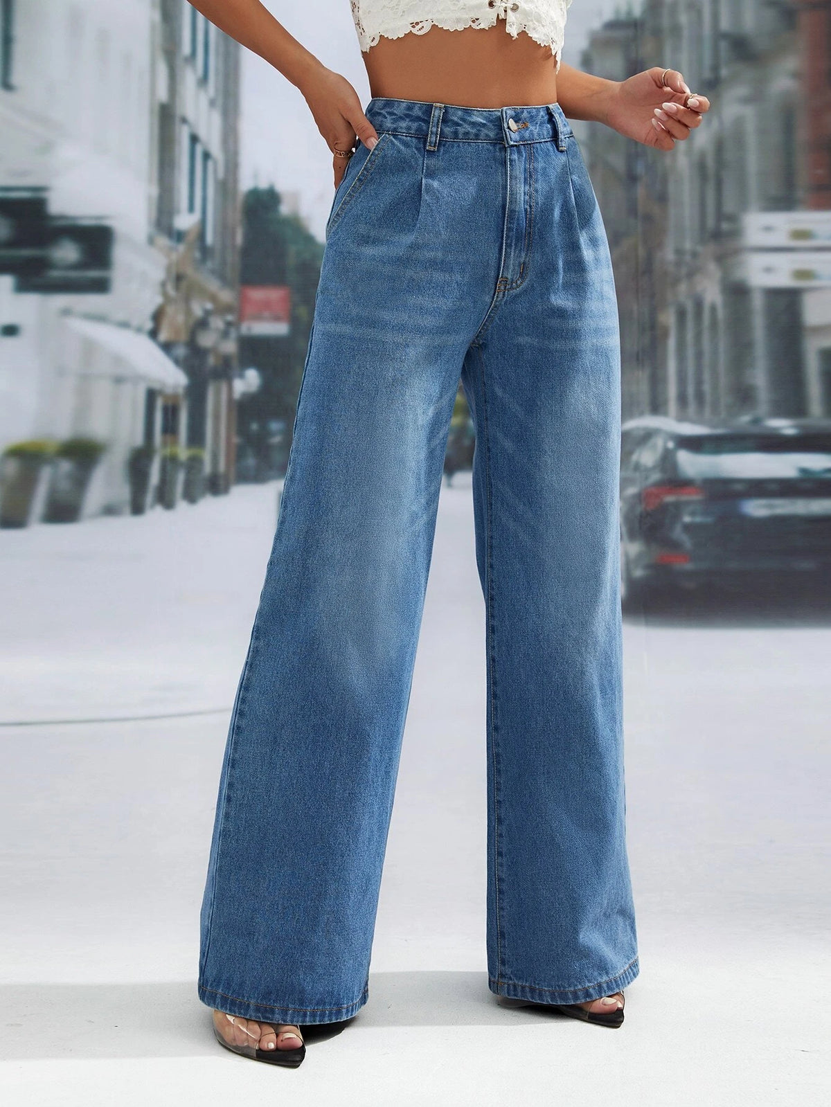 Cat Whisker Wide Leg Jeans