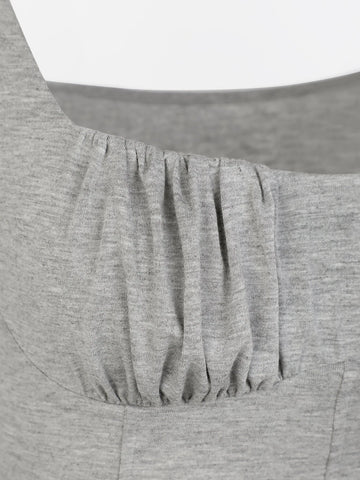 Ruched Bust Crop Tank Top & Sweatpants Set