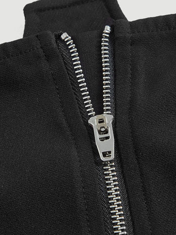 MOD Button Front Flare Hem Skirt