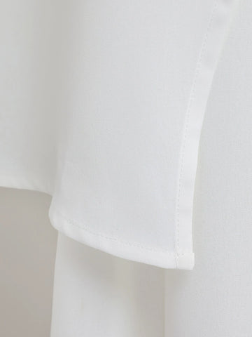 VCAY Solid Split Hem Halter Top & Wide Leg Pants