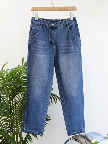 DAZY High Rise Crop Mom Jeans