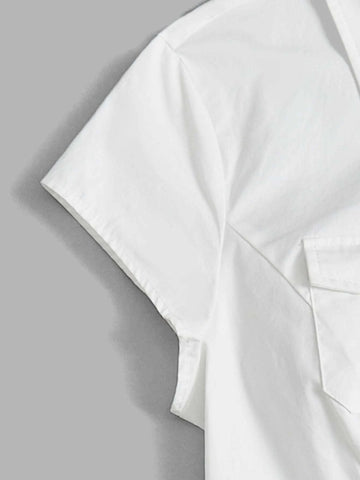 EZwear Flap Pocket Button Front Shirt