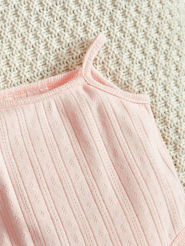 Newborn Baby 2pcs Solid Cami Bodysuit