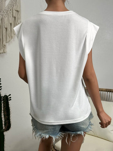 SXY Solid Batwing Sleeve Tee