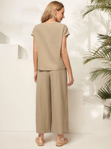 EMERY ROSE Batwing Sleeve Top & Pants Set