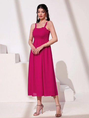 Solid Cami Dress & Open Front Coat