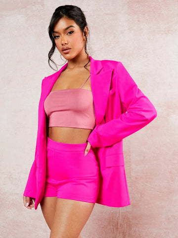 BAE Lapel Neck Flap Detail Blazer & Shorts