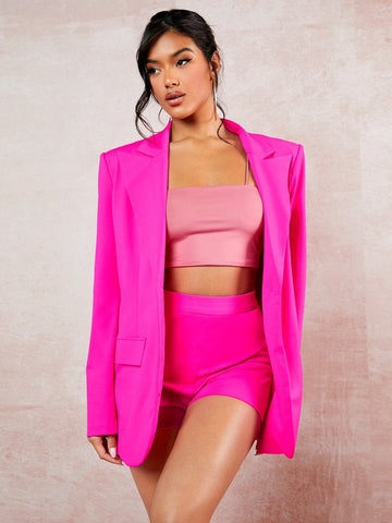 BAE Lapel Neck Flap Detail Blazer & Shorts