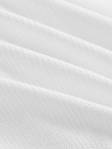 MOD Tie Neck Asymmetrical Hem Crop Tee